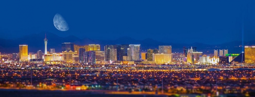 Las Vegas Strip Skyline at Night - Las Vegas, Nevada